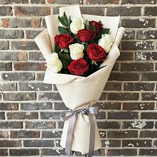 Букет цветов из:  Розы #REPLACE_PRED# Молоково