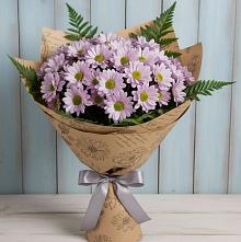 Букет цветов из:  Хризантемы #REPLACE_PRED# Молоково