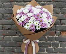 Букет цветов из:  Хризантемы #REPLACE_PRED# Молоково