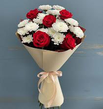 Букет цветов из:  Розы и Хризантемы в Молоково