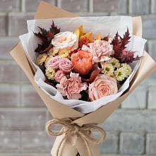 Букет цветов из:  Гвоздики, Хризантемы и Розы в Молоково