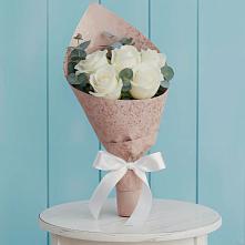 Букет цветов из:  Розы #REPLACE_PRED# Молоково