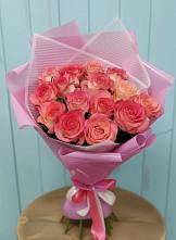 Букет 15 Розовых роз Равель в Молоково