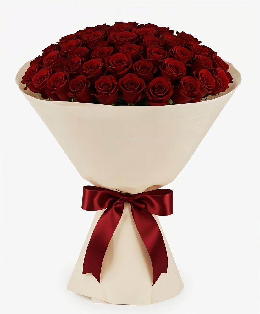 Букет 101 Бордовая роза Блэк Бакарра в Молоково